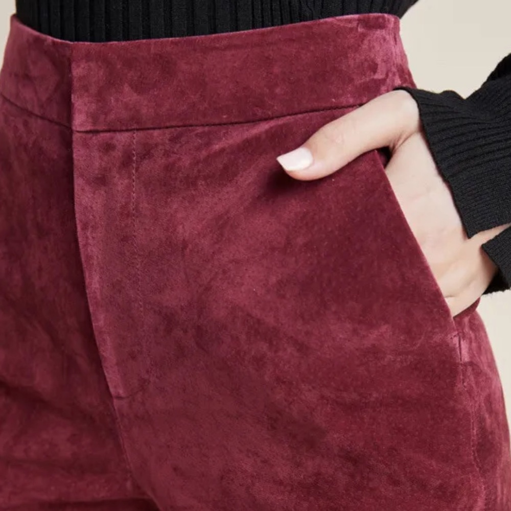 NWOT Anthropologie Carson Suede Bootcut Trousers Z185-13 - Picture 4 of 5